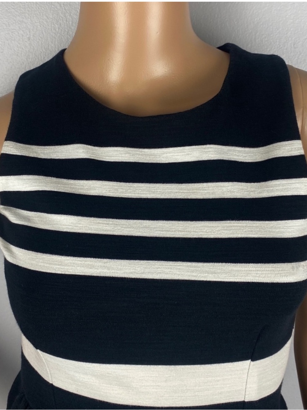 MADEWELL BLACK STRIPED MINI DRESS - Picture 3 of 10